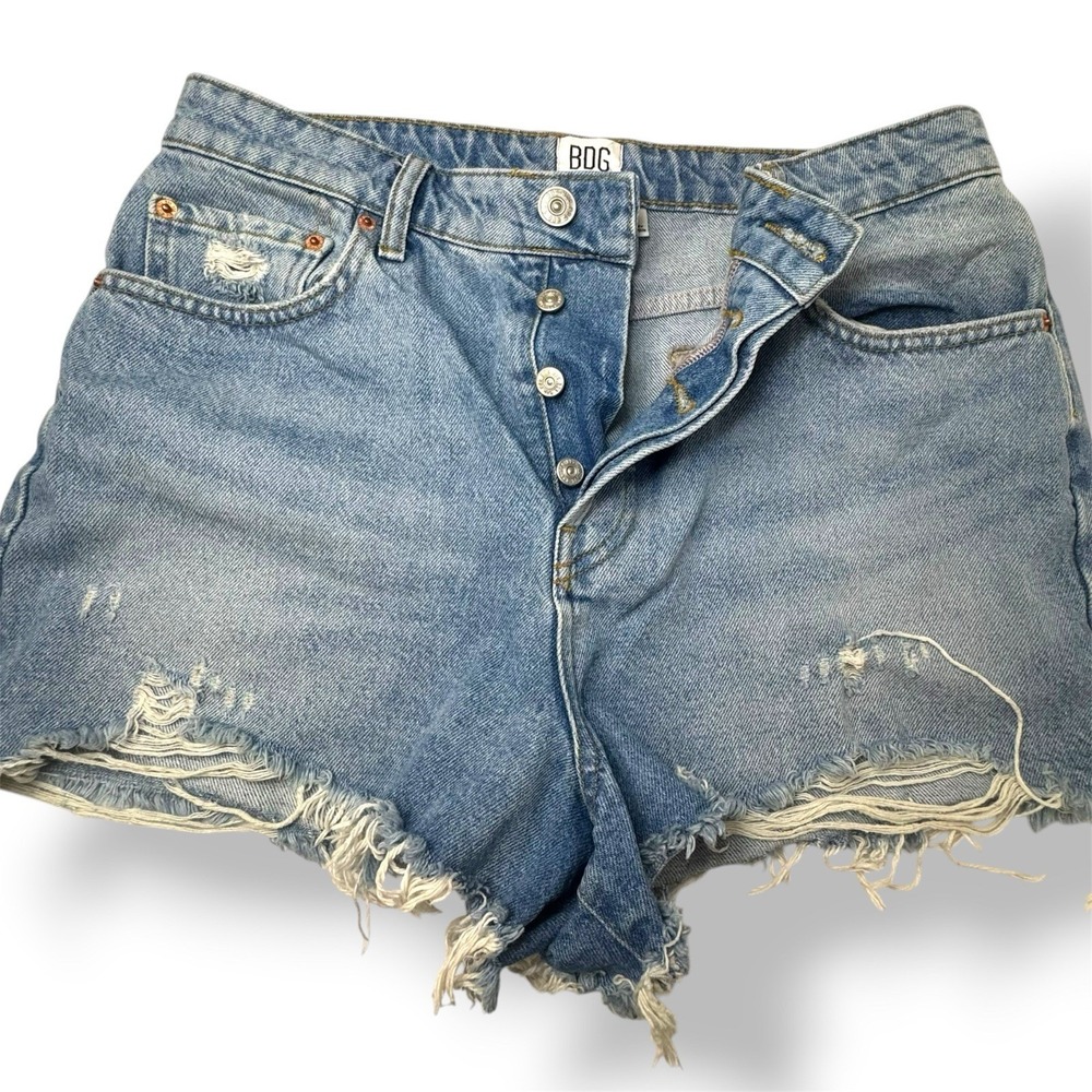 BDG Urban Outfitters Cutoff Denim Shorts 31 Distressed Raw Hem 100% Cotton